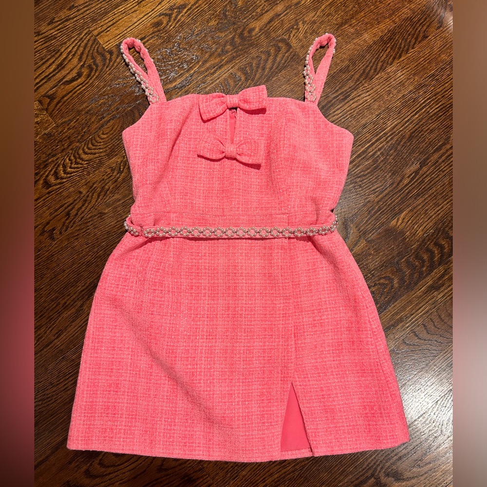 Self portrait pink mini dress